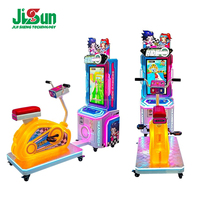 Simulateur de vélo pour enfants à monnayeur, machine d'arcade, jeu de conduite pour enfants avec éclairage LED attrayant pour les centres de divertissement familial (FEC)