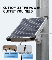 Kit solaire TecDeft 15W 111Wh PWM avec sortie USB-C, étanche IP66, silicium monocristallin, batterie lithium-ion, utilisation en extérieur