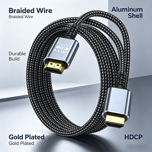 Cable <span class=keywords><strong>HDMI</strong></span> 2.1 de 8K 60Hz, Cable <span class=keywords><strong>HDMI</strong></span> Trenzado UHD HDR de 4K 240Hz, Cable HDTV de Alta Velocidad para PS5, PS4, Xbox, Monitor, TV, Proyector, Juegos - Product Image 1