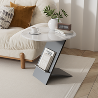 Table d'appoint ronde de style minimaliste italien pour salon, petite table haut de gamme, style moderne, petite table d'appoint en fer