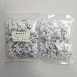 SUPOELE 8mm Verzinkte Stahl-Elektrokabelzubehör Flache Nagelclips Wandkabelclips - Product Image 2