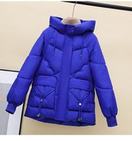 Logo personnalisé Veste courte à capuche en duvet de canard blanc vert unisexe pour l'hiver pour femmes