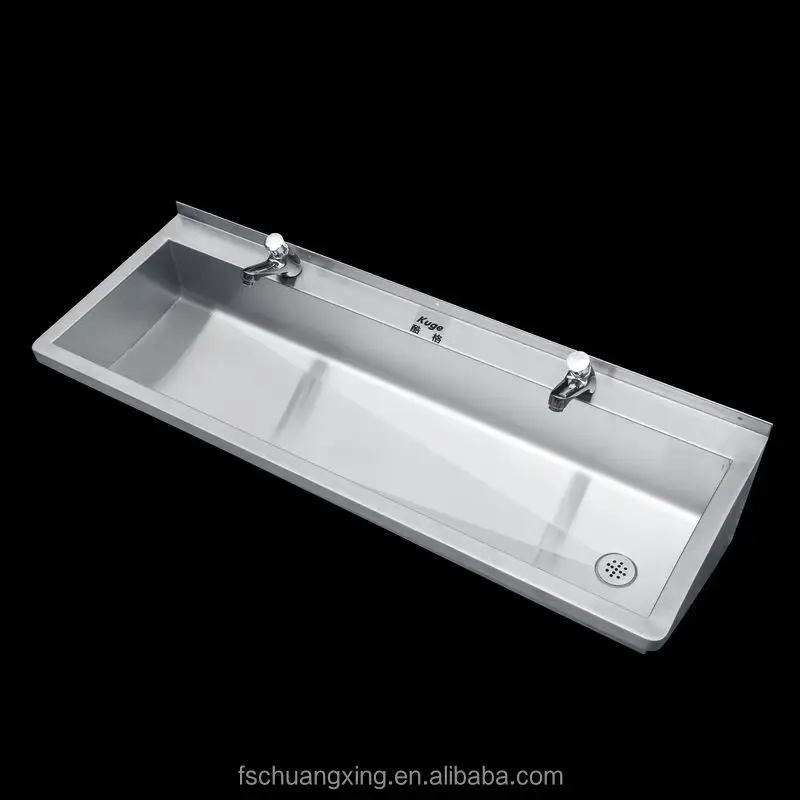 Wall Mounted Sink Canteen Stainless Steel Kitchen Sink Wall Mount Long Wash Basin China
