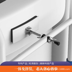 Cadre de main courante de toilette bleu LQX-050029 en plastique, capacité 250 kg, équipement de sécurité pour salle de bain pour personnes âgées - Product Image 5