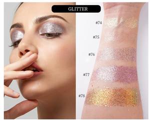 Palette de fards à paupières mats monochromes pour peau claire, fini brillant et scintillant, marque privée - Product Image 3