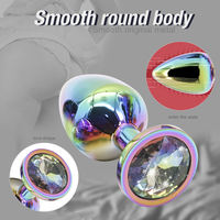 Ensemble BDSM SM, plug anal en métal lisse, bijoux en cristal, jouet sexuel pour adultes, plug anal en silicone, plug anal en acier inoxydable