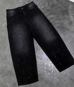 <span class=keywords><strong>Jeans</strong></span> Retro Lavati all'Acido Personalizzati con Stelle per <span class=keywords><strong>Uomo</strong></span>, <span class=keywords><strong>Jeans</strong></span> Super <span class=keywords><strong>Skinny</strong></span> Elasticizzati a <span class=keywords><strong>Vita</strong></span> <span class=keywords><strong>Bassa</strong></span> Y2K Slim Fit - Product Image 2