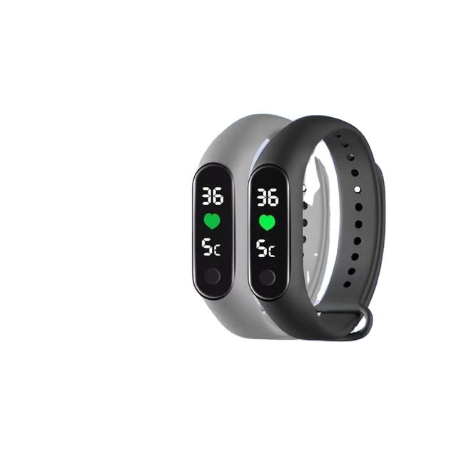 USB Charging Anti-Static Radiation Resistant Bracelet with OLED Display Measures Body Temperature for Healthy Living