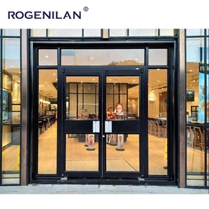 Portes battantes commerciales personnalisables Rogenilan, fabriquées en Chine, résistantes aux impacts des ouragans, pour les devantures <span class=keywords><strong>de</strong></span> magasins - Product Image 5