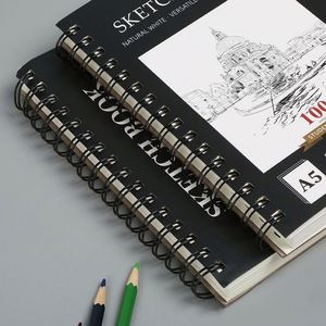 Cuaderno de Dibujo Espiral A4 para Estudiantes de Arte, Papel Grueso, Libre de Ácido, Pulpa de Madera Natural Blanca, Superficie Versátil para Acuarela, Venta al Por Mayor - Product Image 3