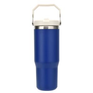 <b>Double</b> <b>Wall</b> Stainless Steel Car <b>Cup</b> with Easy Grip Handle, 20oz Vacuum Travel Tumbler for Coffee and Daily Drinks - Product Image 1