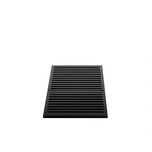 Base de Ducha Rectangular SMC de 35.4 x 31.5 Pulgadas, Negra, con Drenaje Lineal Central para Baño - Product Image 1