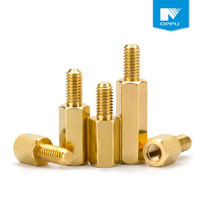 สกรูหกเหลี่ยมทองเหลือง OPPU M3 แบบมีเกลียวที่ปลายหนึ่ง สำหรับงานอวกาศ - Product Image 1