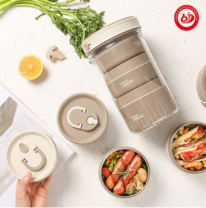Récipient alimentaire isolant en acier inoxydable <span class=keywords><strong>de</strong></span> grande capacité facile à nettoyer Boîte à lunch bento scellée multicouche portable pour étudiants - Product Image 5
