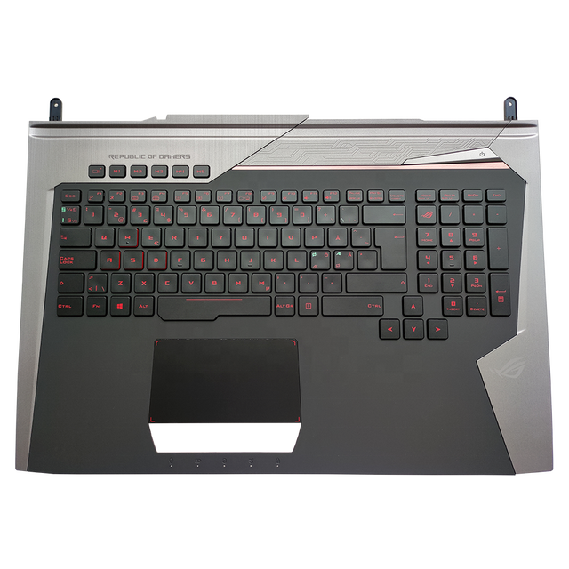 New NE Replacement Backlight Laptop Keyboard for Asus ROG G752VS 0KN0-SI1NE11 0KNB0-E610NE00 With Grey Palmrest Top case