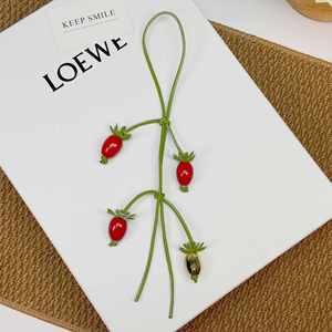 YY New Plastic <b>Bag</b> <b>Charm</b> Red Cherry Tomato <b>Bag</b> <b>Charm</b> Berry Kawaii <b>Bag</b> Accessory for Her - Product Image 2