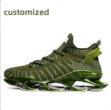 High Quality Custom Logo Men's Running Sport Sneaker Hot Air Brand Jogging Shoe with Canvas Upper and Mesh Lining