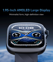 Reloj Inteligente de 1.95 Pulgadas con Pantalla Táctil Completa, Resistente al Agua IP68, BT5.3, Llamadas, Monitor de Frecuencia Cardíaca/Presión Arterial/SpO2, Navegación GPS, Brújula, Más de 100 Funciones