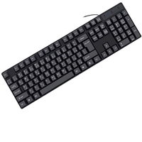 Clavier filaire epro K1800 avec câble USB de 1,5 m, 104 touches, russe, français, espagnol, arabe, OEM, compatible avec les ordinateurs portables et de bureau Windows.