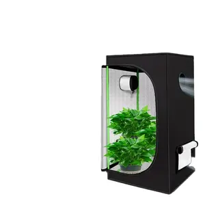 Deerchirp2024 Hydroponic Grow System Kit Small 90 X 90 Plant Box Combo With Smart WIFI Ventilation Fan Waterproof Plastic Frame