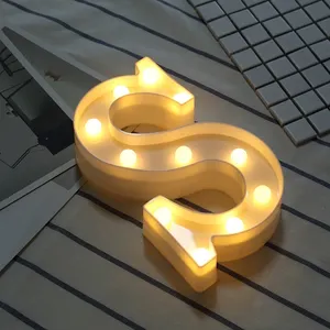 Novo Dropshipping Alfabeto S Inglês Carta Forma Luz Decorativa LED Férias Luz