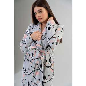 ชุดคลุมแขนยาวสำหรับผู้หญิง พร้อมปกคลุมไหล่ ผ้าฟลีซระบายอากาศ สำหรับใช้ในบ้าน สปา ฤดูหนาว - รับสกรีนโลโก้ตามสั่ง ผลิตแบบ ODM - Product Image 5