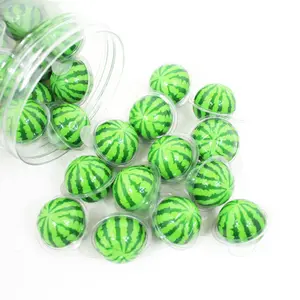 Boule de bonbons chewing-gum pastèque avec remplissage bonbons Bubble gum usine prix de gros en vrac