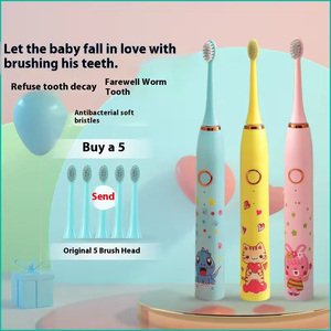 Brosse à dents électrique sonique pour enfants, motif dessin animé, mignonne, douce, étanche IPX8, pour le nettoyage des dents - Vente en gros - Product Image 2