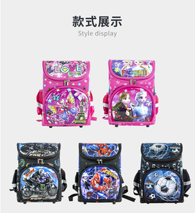 Sac à dos scolaire pour enfants, motif de dessin animé 3D, imperméable, écologique, grande capacité, unisexe, sac d'école primaire - Product Image 2