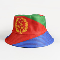 Casquette de pêcheur personnalisée pour équipe de football africaine, imprimée du drapeau festif de l'Érythrée, chapeau souvenir pour supporter, casquette de club de football, casquette de sport, casquette bob