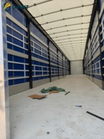 Remorque de cargaison à 5 essieux 53 pieds Van Box rideau côté camion remorque Van semi-remorque à vendre