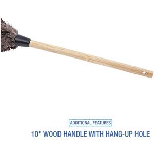 Plumeau professionnel en plumes d'autruche Boardwalk BWK20BK avec manche de 10 pouces - Product Image 6