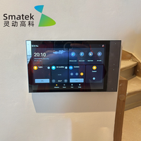 Contrôleur intelligent de sécurité domestique basé sur Android KNX, interrupteur mural avec écran tactile de 10 pouces pour l'automatisation des bâtiments