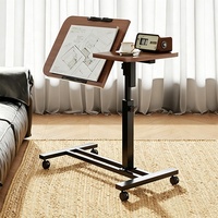 Table d'étude pliable réglable pour ordinateur portable à placer au côté du lit