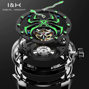 Envío Directo, Reloj IDEAL KNIGHT con Tourbillon Real, Reloj Mecánico de Lujo para Hombre con Diseño de Araña Luminoso y Esqueletizado de Alta Gama - Product Image 3