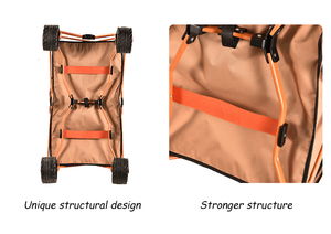 केजी अनुकूलन योग्य 4-व्हील ढहने वाली उपयोगिता फोल्डिंग वैगन कार्ट पोर्टेबल आउटडोर शिविर रोल कंटेनर ओएम समर्थन - Product Image 6