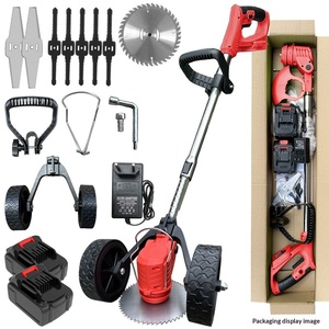 Vetex Wholesale21V Cordless Grass Trimmer With Wheels Rechargeable <b>Brush</b> Cutter <b>Powerful</b> Weed Eater for Garden and Lawn Lithium - Product Image 3