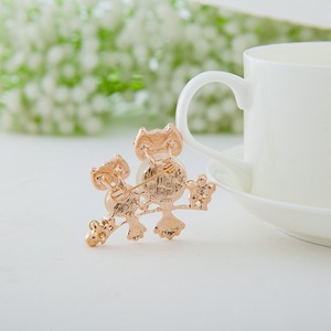 Broche créative haut de gamme en pierre motif hibou, épinglette animale hibou tendance, pour vêtements et corsages - Product Image 4