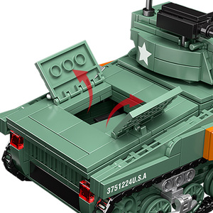 Bloques de Construcción de Partículas Pequeñas del Tanque de la Segunda Guerra Mundial para Niños, Modelo de Adorno para Escritorio, Regalo Conmemorativo para el Desarrollo del Equipo - Product Image 2