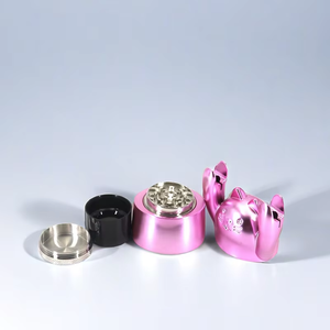Grinder per Erbe Aromatiche e Tabacco in Lega di Zinco, Design Moderno e Accattivante a Forma di <span class=keywords><strong>Gatto</strong></span>, 2-in-1 Multifunzionale con Supporto Portatile per Telefono, Manuale - Product Image 4