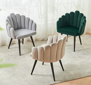 <span class=keywords><strong>Sedia</strong></span> da Pranzo in Velluto dal Design Moderno <span class=keywords><strong>con</strong></span> <span class=keywords><strong>Gambe</strong></span> in Metallo, Resistente ed Ecologica per Arredamento Casa - Product Image 3