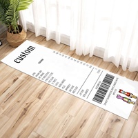 Funny Receipt Rug Custom Printed Invoice Carpet Non-Slip Washable Runner Rugs Hallway Laundry Kitchen Pop Art Area Rugs