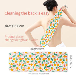 ผู้ผลิตขายส่งผ้าขนหนูอาบน้ำใยวิสโคสธรรมชาติแบบยาว ขจัดเซลล์ผิวที่ตายแล้ว ผ้าเช็ดตัวแบบดึงกลับ - Product Image 6