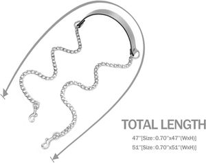 Chaîne de remplacement Vanenjoy en cuir véritable, bandoulière en métal argenté - Product Image 3