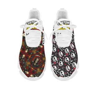 Zapatillas de deporte de tendencia de moda con estampado de película de terror para hombre y mujer, zapatillas de correr de malla - Product Image 4