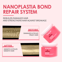 LUXLISS Nanoplastia Soins capillaires à la kératine naturelle Shampoing Revitalisant Masque réparateur des liaisons Traitement capillaire protéiné lissant pour SPA