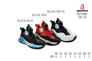 Giày bóng rổ cao cổ Apawwa dành cho trẻ em với phần hỗ trợ mắt cá chân, đế lót êm ái và đế chống trơn, lý tưởng cho thi đấu và tập luyện trên sân. - Product Image 4