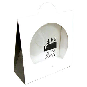 Bolsa de compras personalizada Bolsa de regalo transparente con ventana Flores de cumpleaños Bolsa de papel de embalaje para el Día de San Valentín - Product Image 4