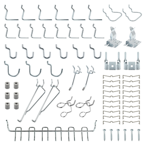 Juego de 35 Ganchos de Origen Vietnamita para Panel Perforado, Estilo Industrial Flexible, Diferentes Tamaños y Formas - Product Image 4