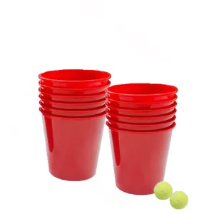 Logo personnalisé vente en gros ensemble de jeu de bière-pong portable pour les fêtes de plage de grande cour pour les fêtes